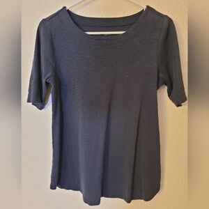 J. Jill Blue Short Sleeve Tee